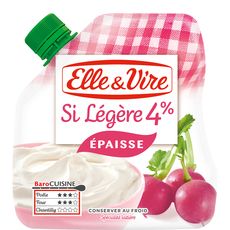 Photo de la crème fraîche "si légère 4%" d'Elle & Vire