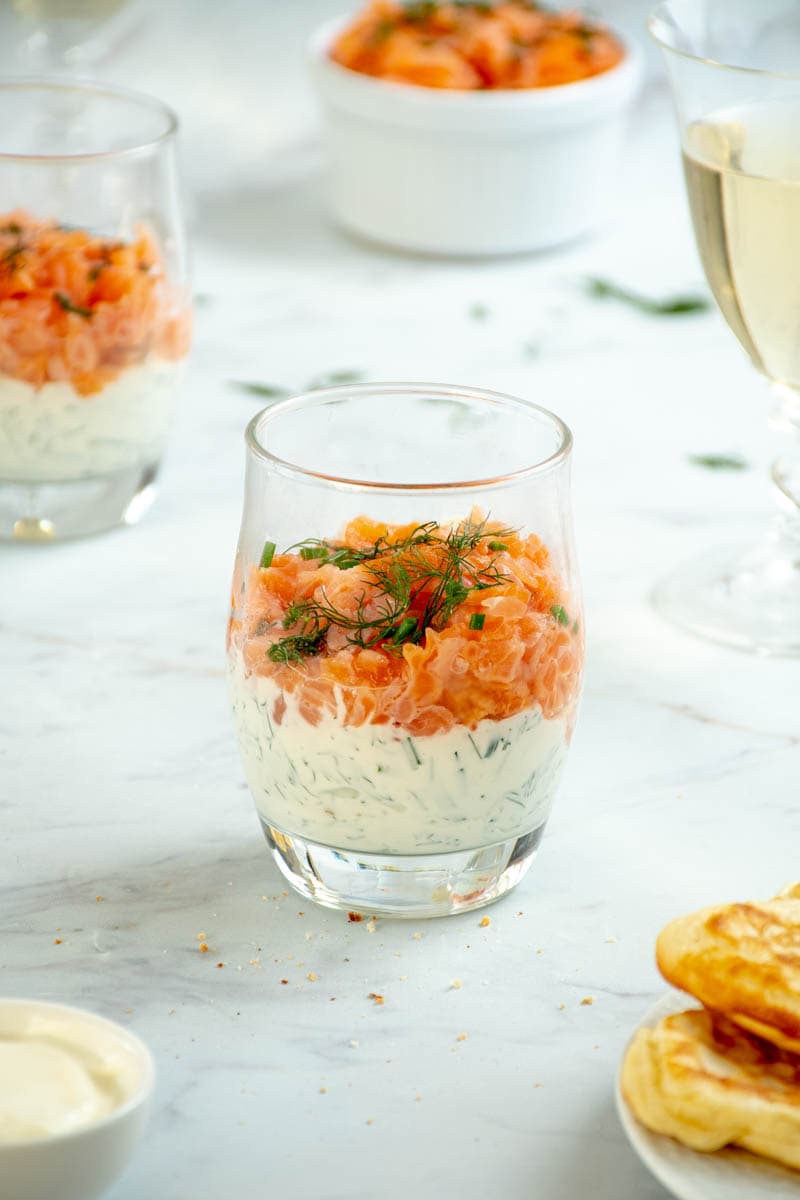 Smoked salmon verrines (a French classic)