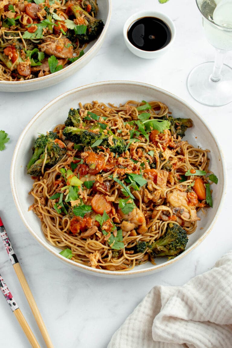 Nouilles sautées au poulet et aux légumes - Marie Food Tips