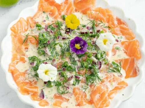 Salmon crudo - Marie Food Tips