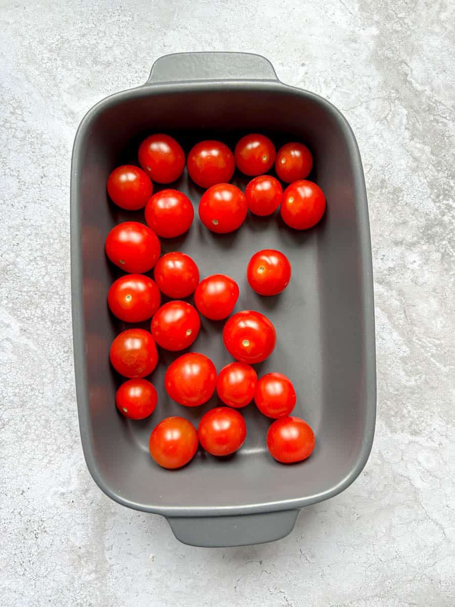 Cherry tomatoes in a bowl.