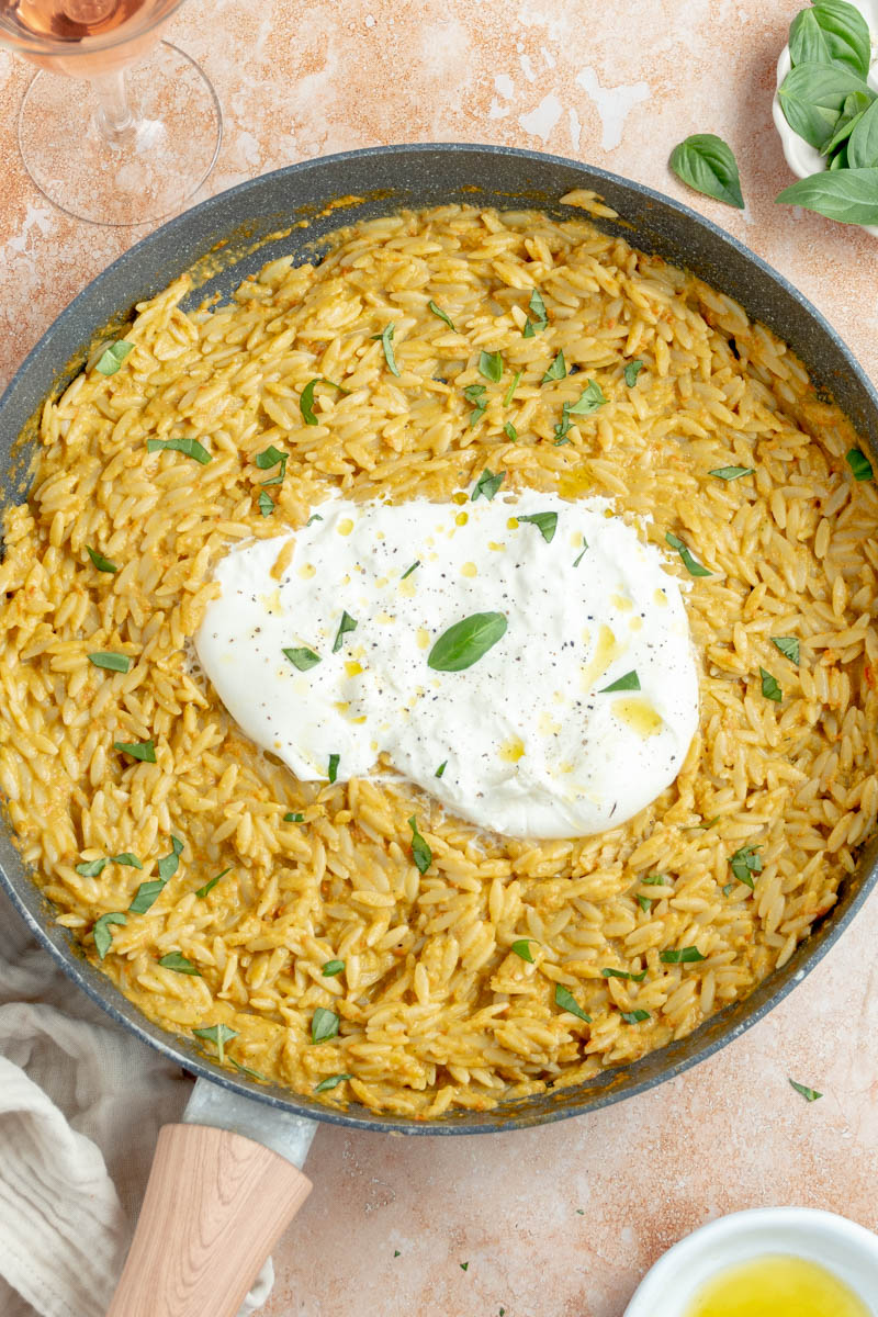 Roasted red pepper Orzo