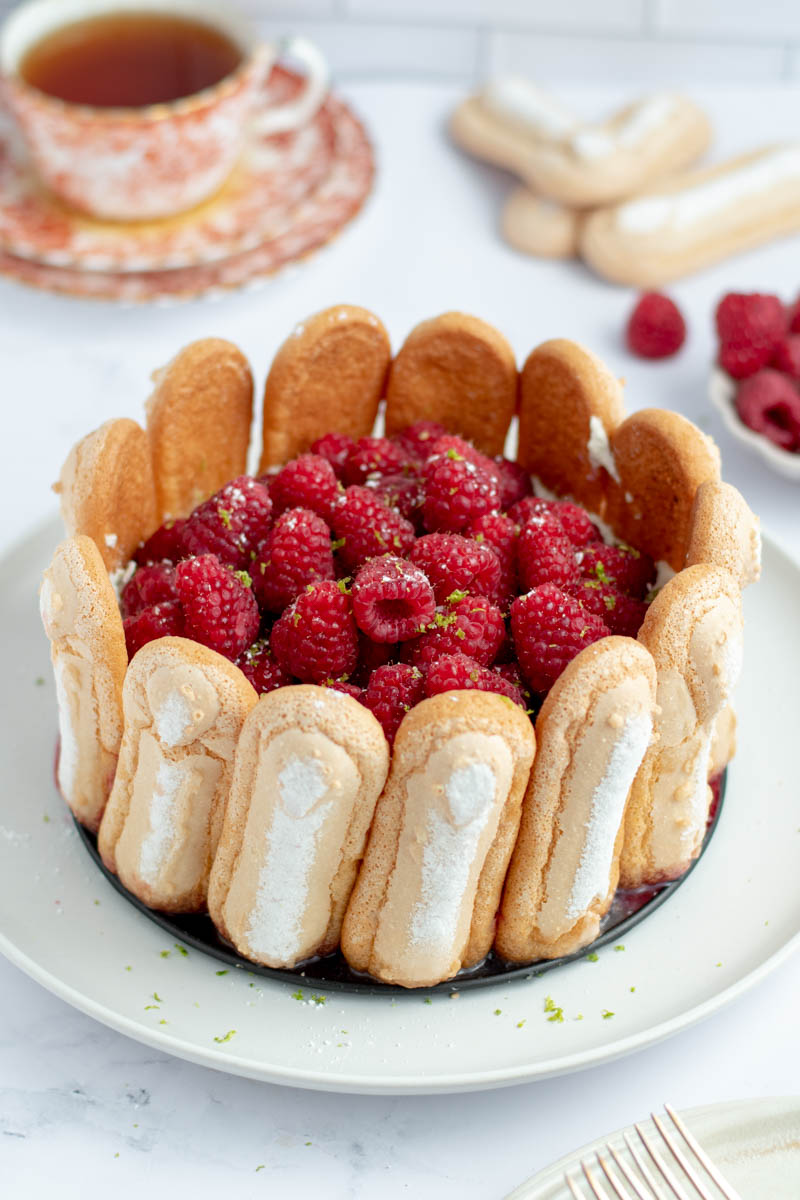 Raspberry Charlotte cake