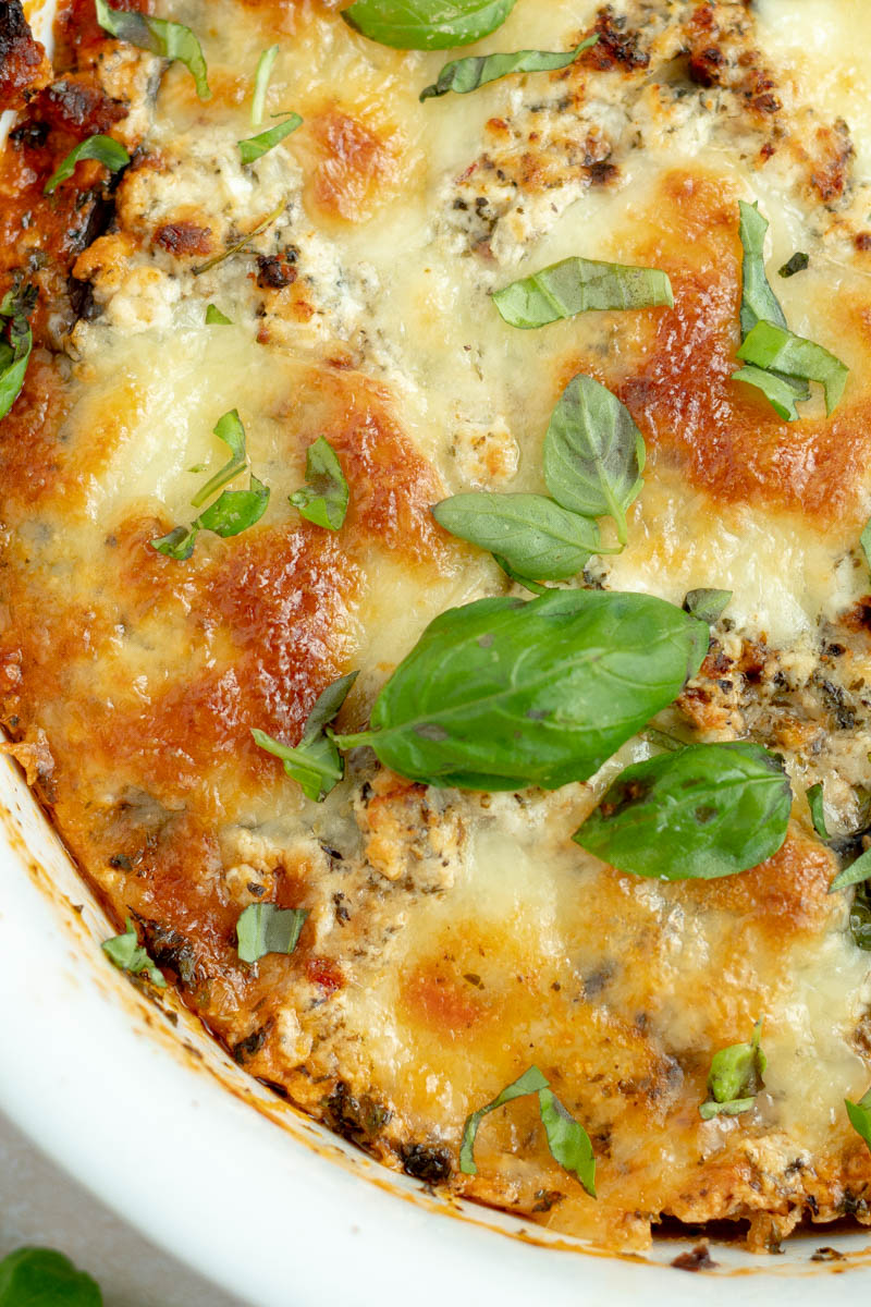 Easy veggie eggplant lasagna